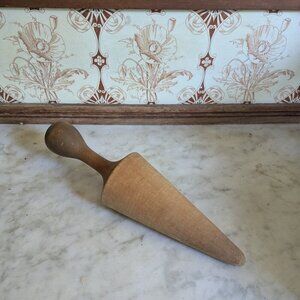 Vintage Primitive Rustic Farmhouse Wood Sieve Pestle Cone Masher Muddler Canning